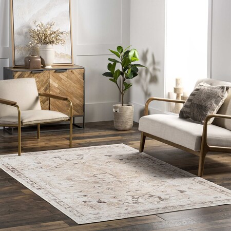 Nuloom Diane Vintage Medallion Machine Washable Area Rug 8ft x 10ft SVMN20A-8010